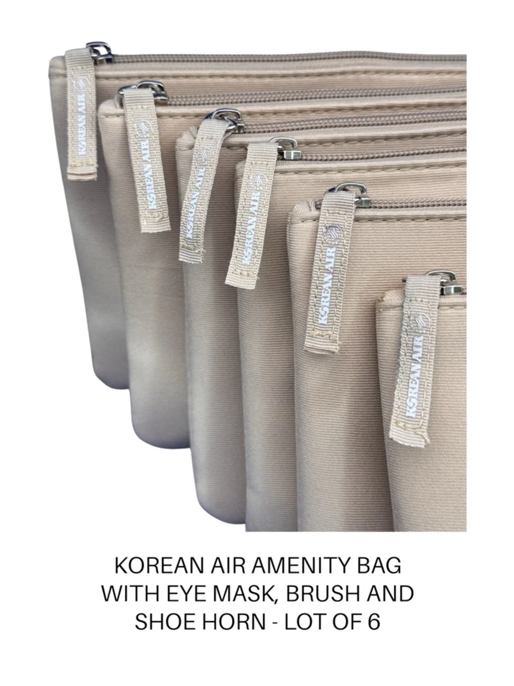 Lot of 6 Korean Air Amenity Kits without skincare products - Picture 3 of 4